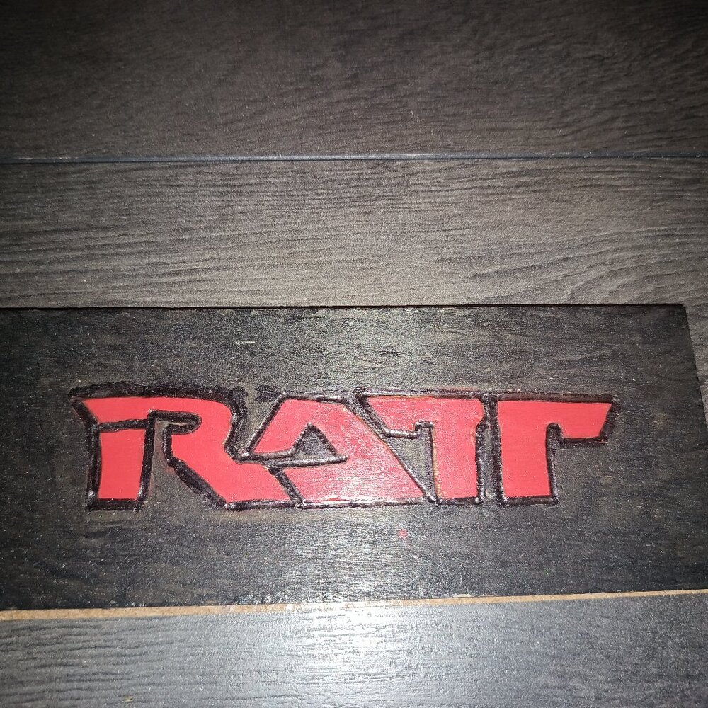 RATT SMALL WOOD PLAQUE